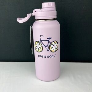 Life is Good - ‘The Bike’ 32oz insulated water bottle. NWT. Firm!